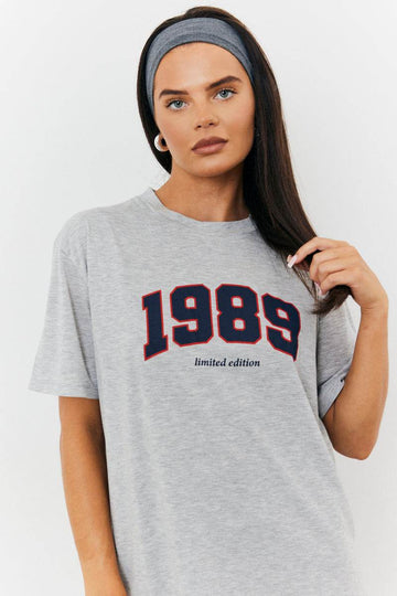 1989 Printed Crew Neck Graphic T-Shirt